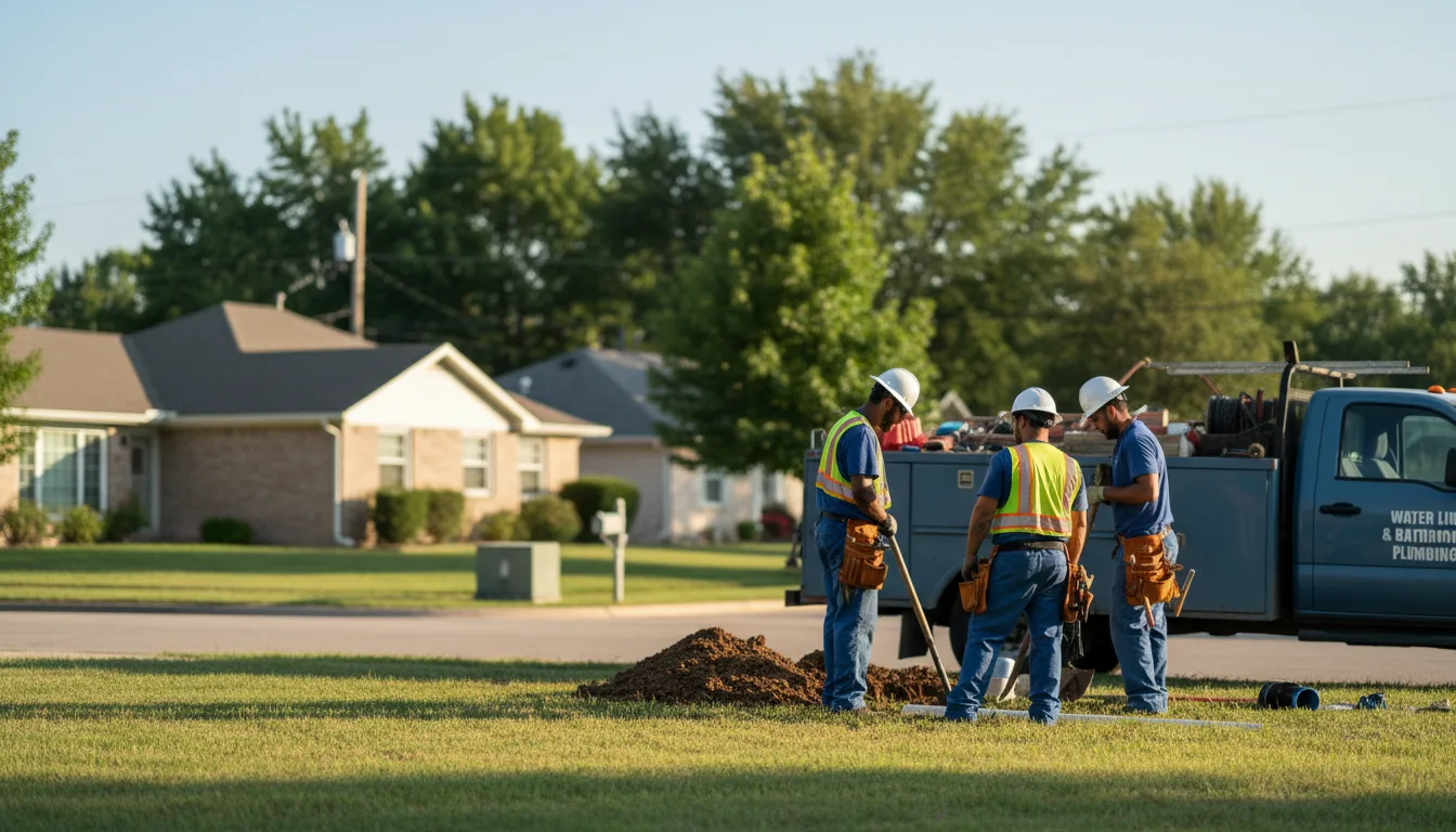 Residential water line and bathroom plumbing service in Hasty, CO